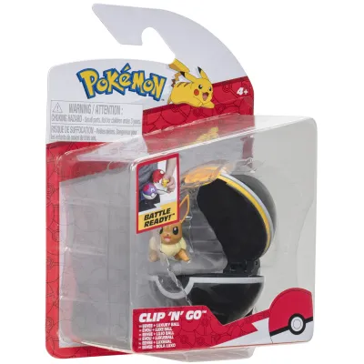 Pokemon Eevee Figurka Kolekcjonerska Poke Ball Clip N Go Jazwares