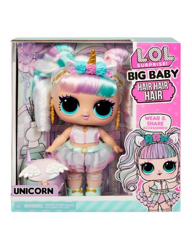 LOL Surprise Big Baby Hair Unicorn Lalka Modowa z Włosami 579717