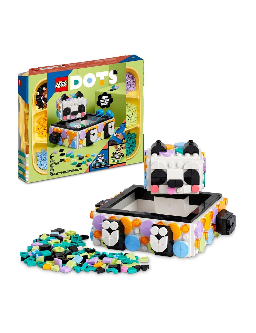 LEGO Dots Pojemnik z uroczą pandą 41959
