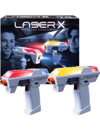 Laser X Mikroblaster Pistolety na Podczerwień Zestaw Podwójny 87906