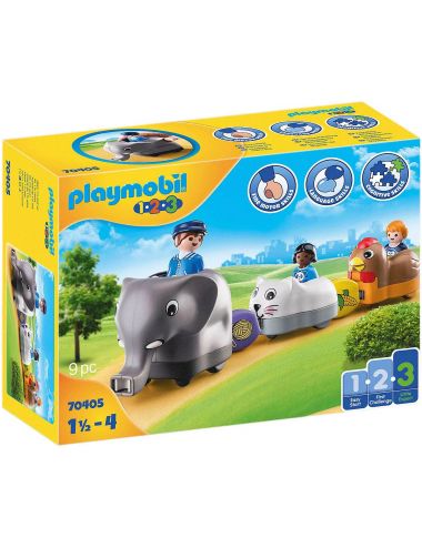 Playmobil Pociąg Zwierząt Kolejka Klocki Zestaw Figurki 70405