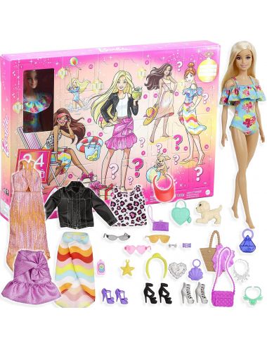 Barbie Kalendarz Adwentowy Styl i Szyk Lalka Ubranka GXD64