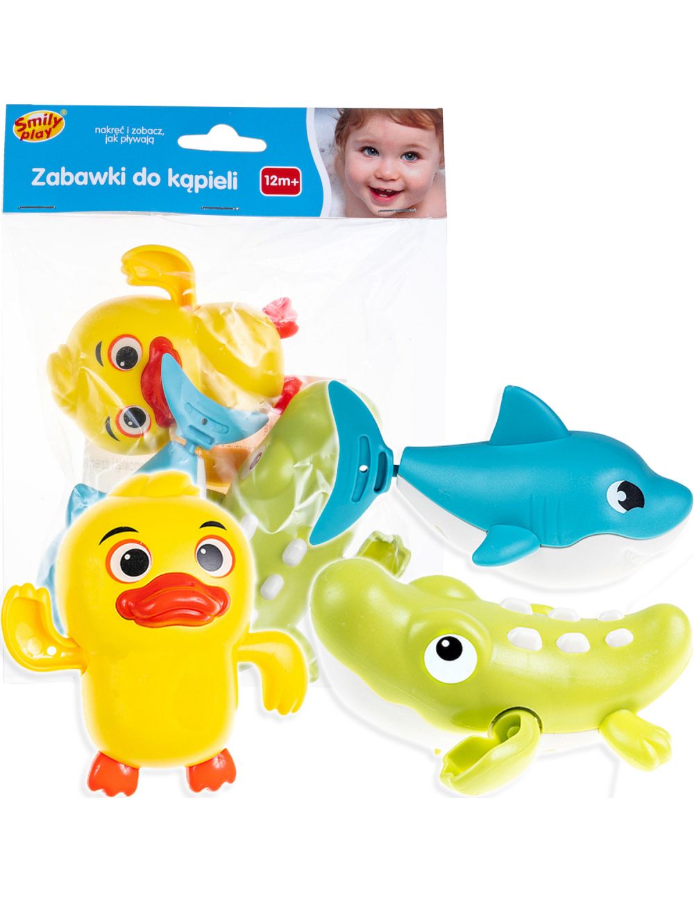 Smily Play Zabawki do Kąpieli Krokodyl Rekin Kaczuszka 84017