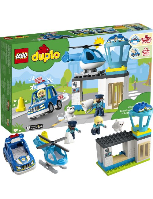 LEGO Duplo Posterunek Policji i Helikopter Zestaw Klocki 10959