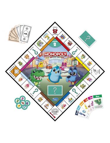 Hasbro Moje Pierwsze Monopoly Gra Planszowa Rodzinna F4436