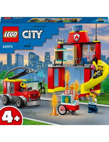 LEGO City Remiza Strażacka i Wóz Strażacki Klocki Zestaw 60375