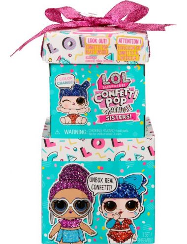 LOL Surprise Prezent Confetti Pop Urodzinowe Laleczki Siostrzyczki Niespodzianka 589976