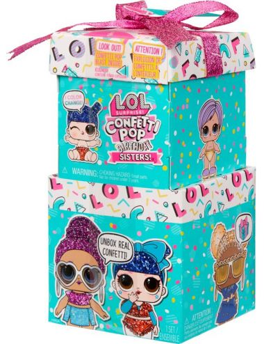 LOL Surprise Prezent Confetti Pop Urodzinowe Laleczki Siostrzyczki Niespodzianka 589976