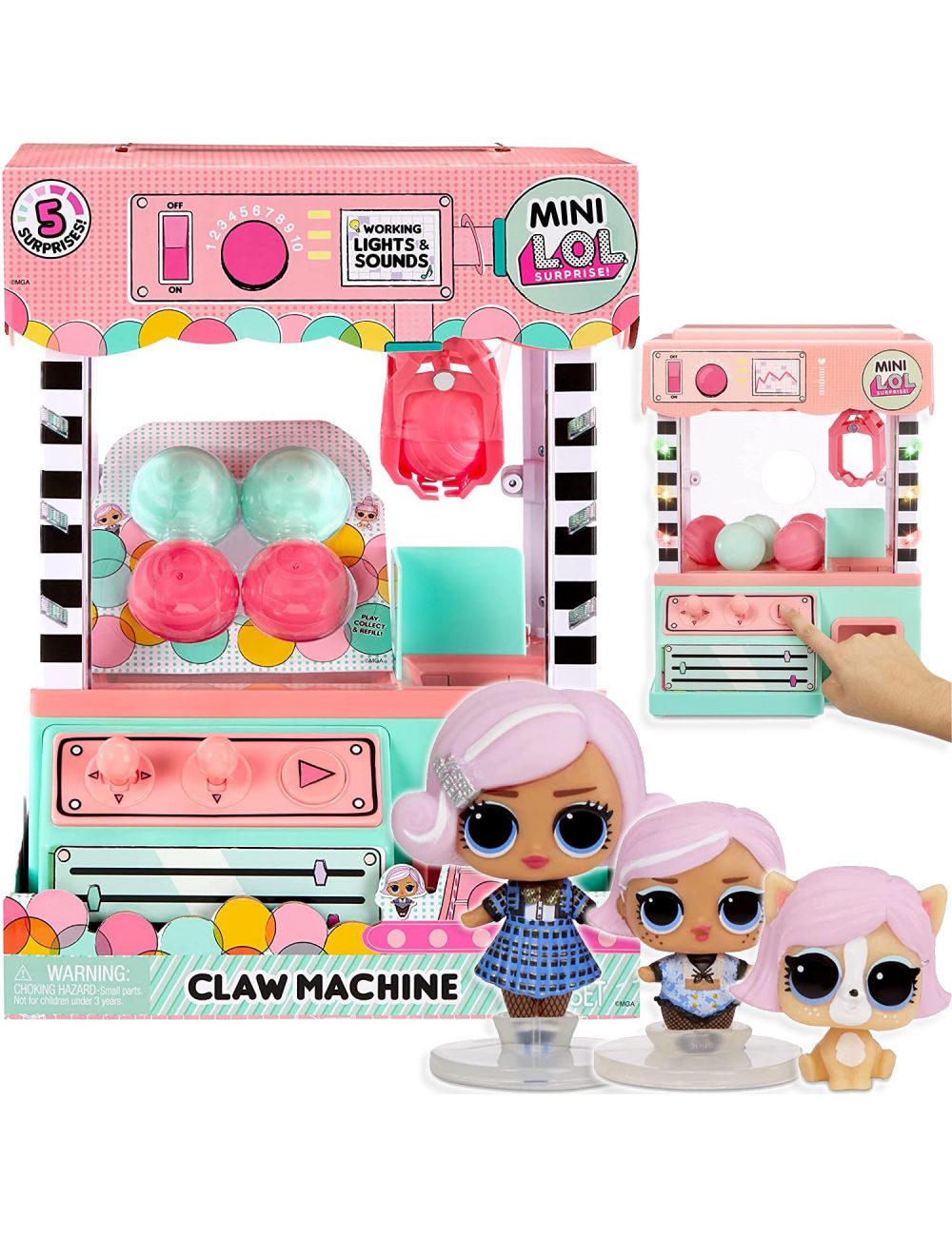 LOL Surprise Minis Claw Machine Arcade Maszyna z Laleczkami 583974