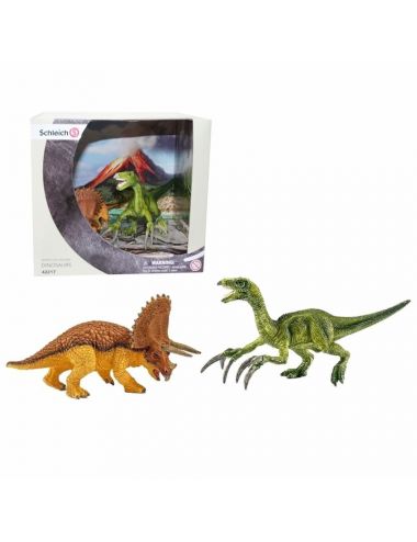 Schleich Triceratops I Therizihos Mały Zestaw Dinosaurs Figurki 42217