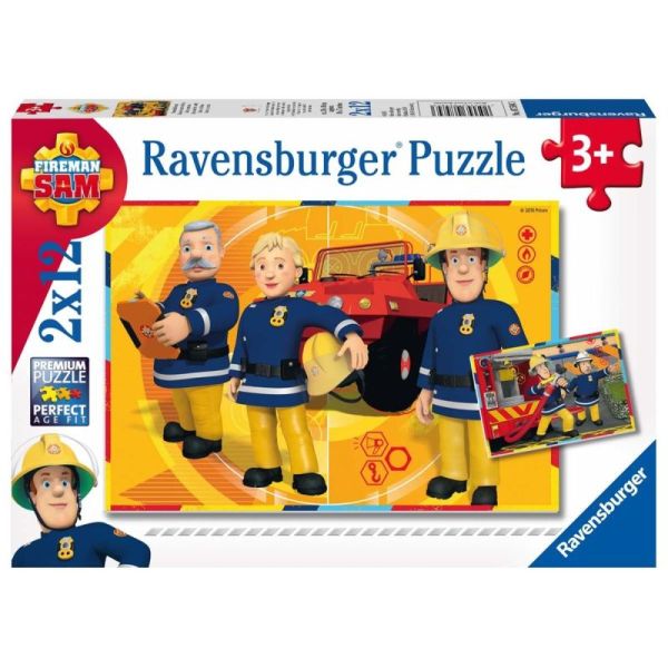 Ravensburger Puzzle dla dzieci 2D: Strażak Sam 2x12 elementów 7584