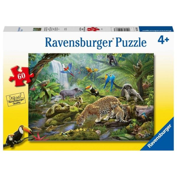 Ravensburger Puzzle dla dzieci 2D: Zwierzęta z lasu tropikalnego 60 elementów 5166