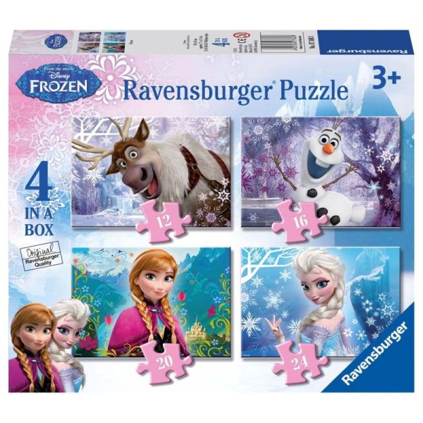Ravensburger Puzzle dla dzieci 2D 4in1: Kraina Lodu 12/16/20/24 elementy 7360