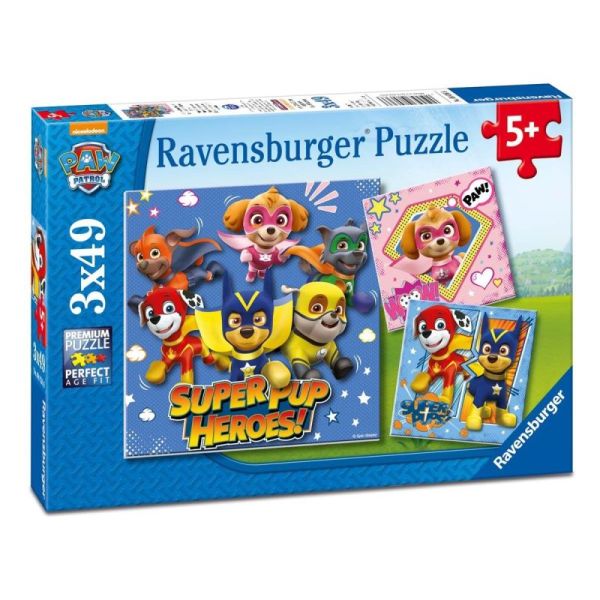 Ravensburger Puzzle dla dzieci 2D: Psi Patrol Kosmiczne Pieski 2 3x49 elementów 8036