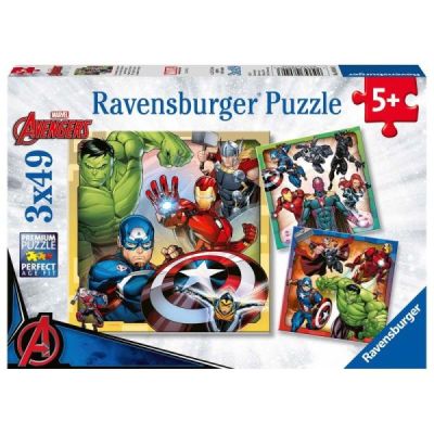 Ravensburger Puzzle dla dzieci 2D: Marvel Avengers. 3x49 elementów 8040