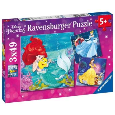 Ravensburger Puzzle dla dzieci 2D: Wieczór Księżniczek Disneya 3x49 elementów 9350