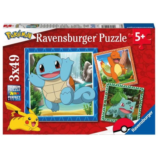 Ravensburger Puzzle dla dzieci 2D: Pokemony 3x49 elementów 5586