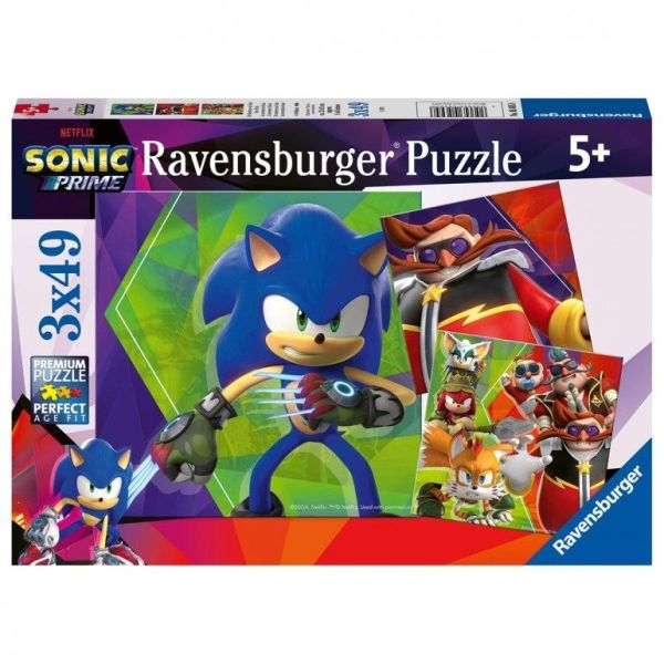 Ravensburger Puzzle dla dzieci 2D: Sonic Prime 3x49 elementów 5695