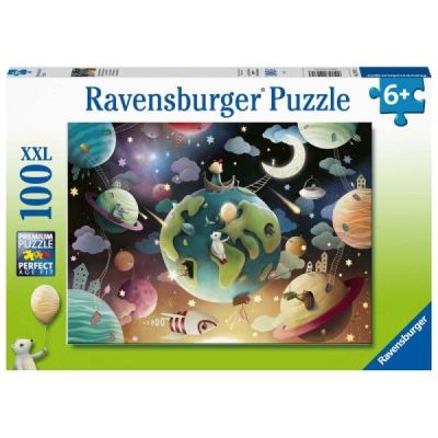 Ravensburger Puzzle dla dzieci 2D: Kosmiczny plac zabaw 100 elementów 12971