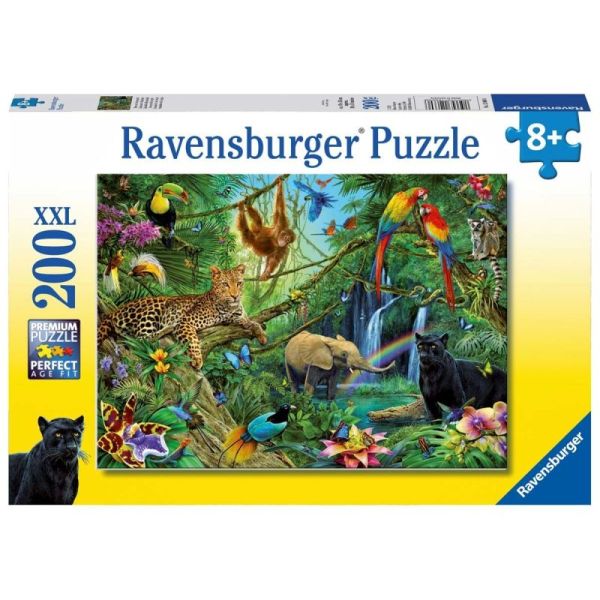 Ravensburger Puzzle dla dzieci 2D: Zwierzęta w dżungli 200 elementów 12660