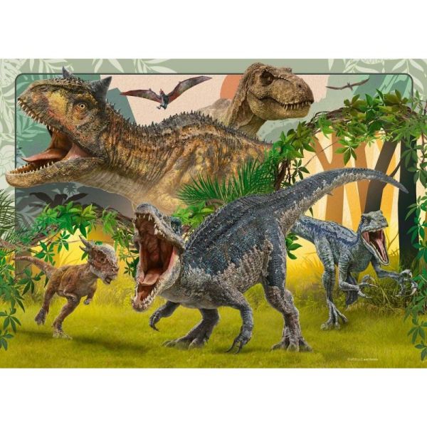 Ravensburger Puzzle dla dzieci 2D: Jurassic World zestaw  4x100 elementów 5619