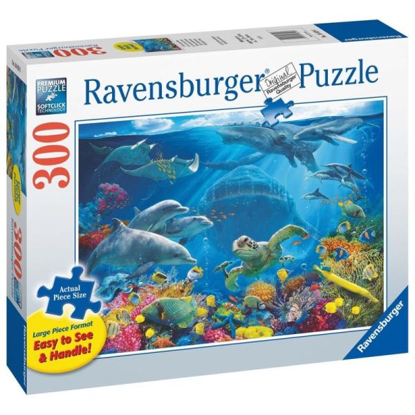 Ravensburger Puzzle 2D duży format: Podwodne życie 300 elementów 16829
