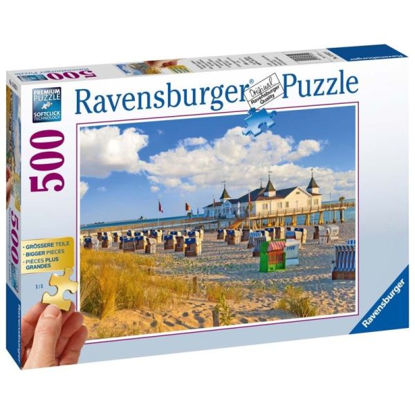 Ravensburger Puzzle 2D dla seniorów: Leżaki w Ahlbeck 500 elementów 13652