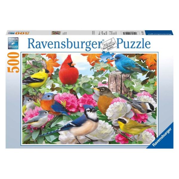 Ravensburger Puzzle 2D: Ptaki ogrodowe 500 elementów 14223