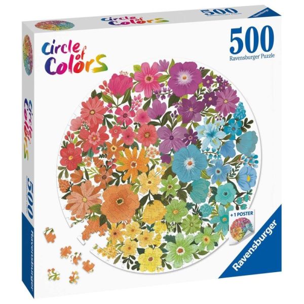 Ravensburger Puzzle 2D: Paleta kolorów. Kwiaty 500 elementów 17167