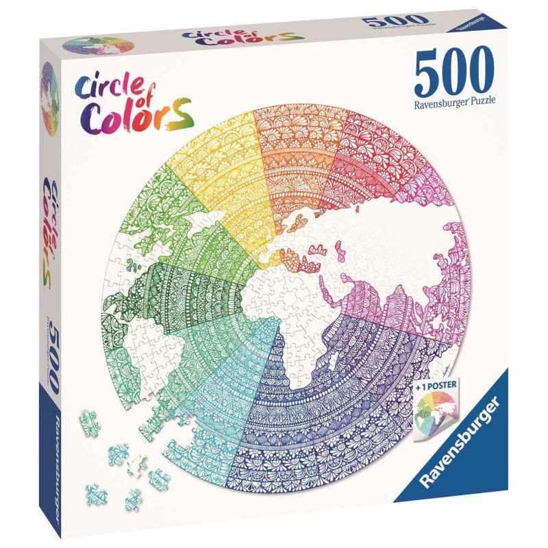 Ravensburger Puzzle 2D: Paleta kolorów. Mandala 500 elementów 17168