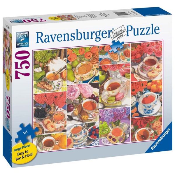 Ravensburger Puzzle 2D Duży Format: Czas na herbatę 750 elementów 17190