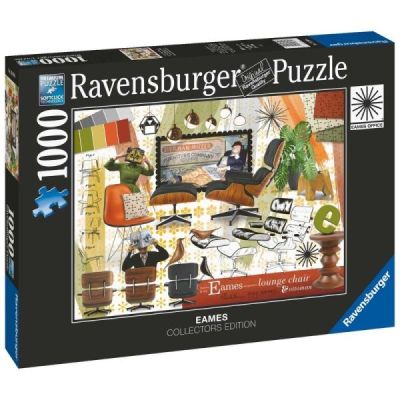 Ravensburger Puzzle 2D 1000 elementów: Eames Design Classics Krzesło salonowe 16899
