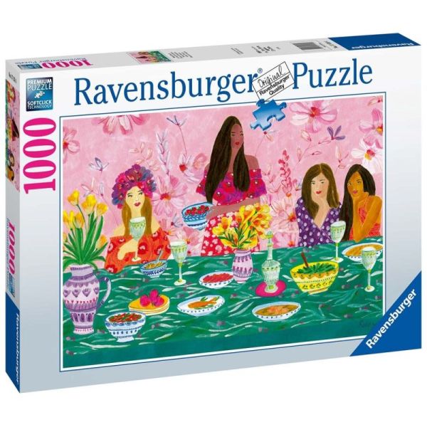 Ravensburger Puzzle 2D 1000 elementów: Dziewczyńske śniadanie 17131