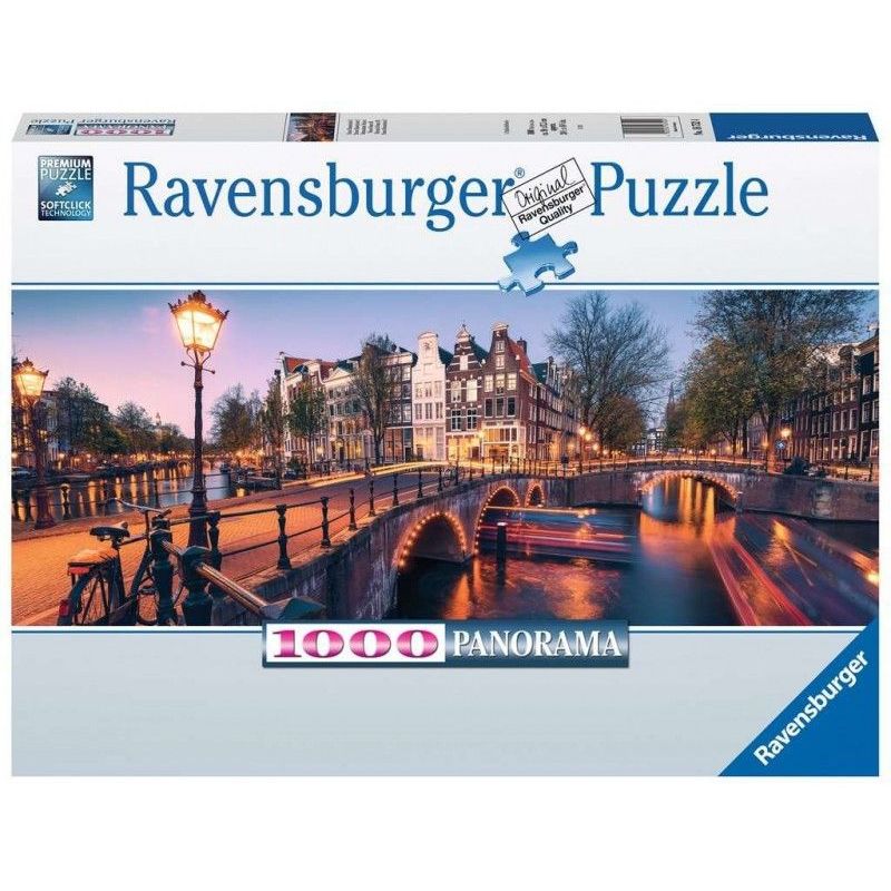 Ravensburger Puzzle 2D 1000 elementów: Panorama Amsterdamu 16752