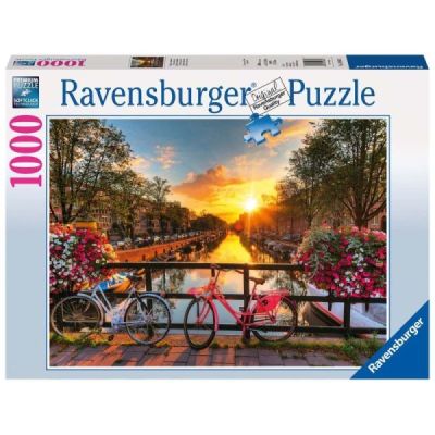 Ravensburger Puzzle 2D 1000 elementów: Rowery w Amsterdamie  19606