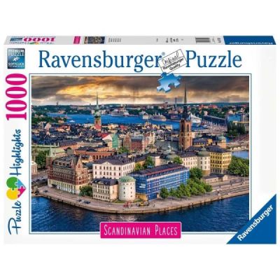 Ravensburger Puzzle 2D 1000 elementów: Puzzle skandynawskie miasto widok 16742