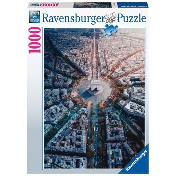 Ravensburger Puzzle 2D 1000 elementów: Paris z lotu ptaka 15990