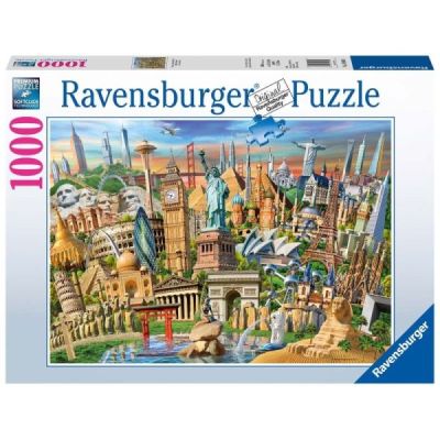 Ravensburger Puzzle 2D 1000 elementów: Słynne budowle 19890