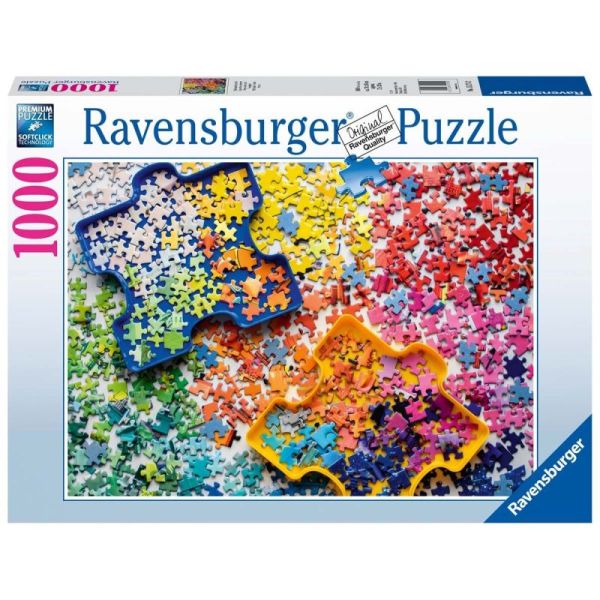 Ravensburger Puzzle 2D 1000 elementów: Kolorowe części puzzli 15274