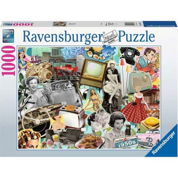 Ravensburger Puzzle 2D 1000 elementów: Lata 50te 17387