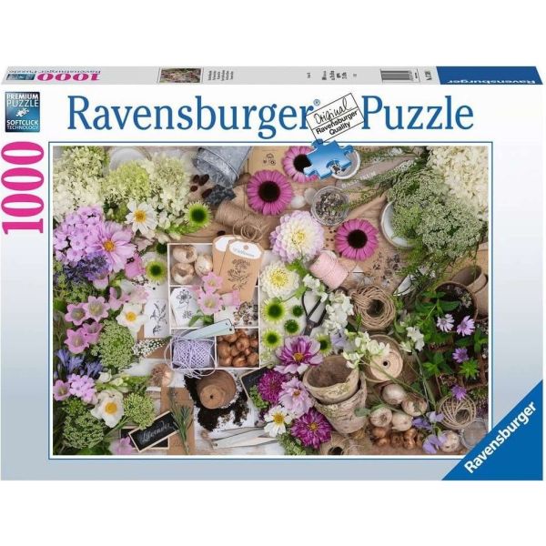 Ravensburger Puzzle 2D 1000 elementów: Piękne kwiaty 17389