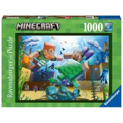 Ravensburger Puzzle 2D 1000 elementów: Minecraft Mozaika 17187