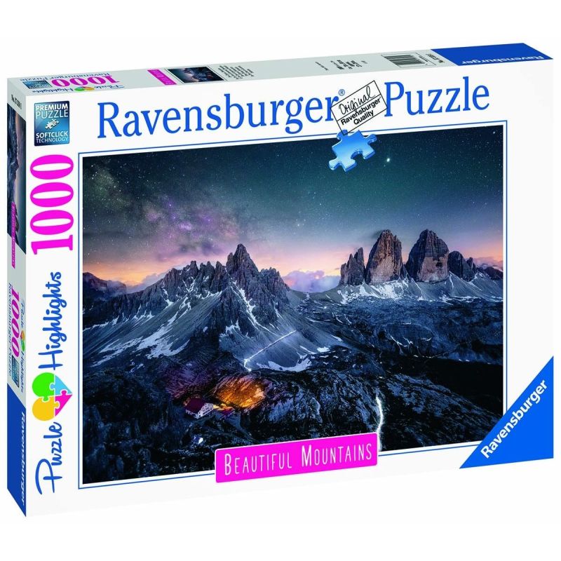 Ravensburger Puzzle 2D 1000 elementów: Tre Cime, Dolomity 17318