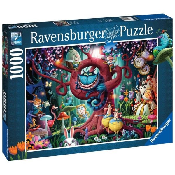 Ravensburger Puzzle 2D 1000 elementów: Prawie wszyscy są szaleni (Alicja w krainie czarów)  16456