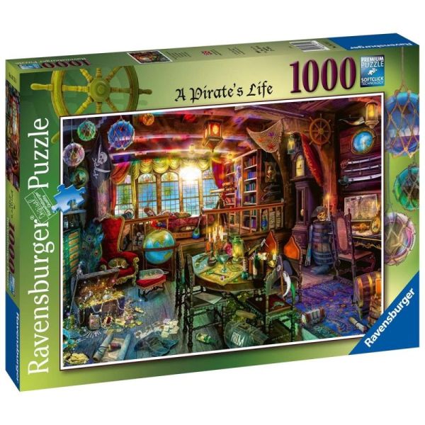 Ravensburger Puzzle 2D 1000 elementów: Pirackie życie 16755