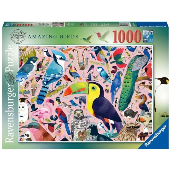 Ravensburger Puzzle 2D 1000 elementów: Matt Sewell's Wspaniałe ptaki  16769