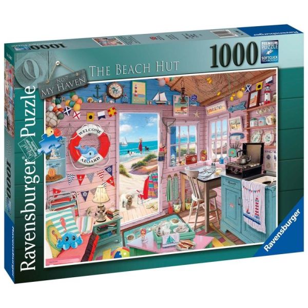 Ravensburger Puzzle 2D 1000 elementów: Chatka na plaży 15000