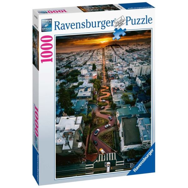Ravensburger Puzzle 2D 1000 elementów: San Francisco Lombard   16732