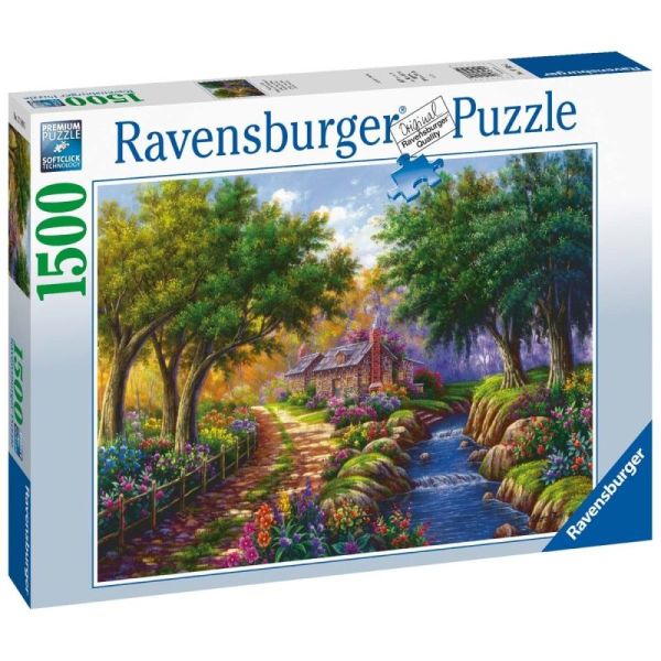 Ravensburger Puzzle 2D 1500 elementów: Chatka nad rzeką 17109
