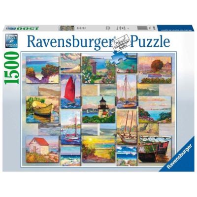 Ravensburger Puzzle 2D 1500 elementów: Kolaż wybrzeża 16820